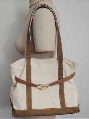 Gently Used Medium Custom Boatkin Bag Brown Trim